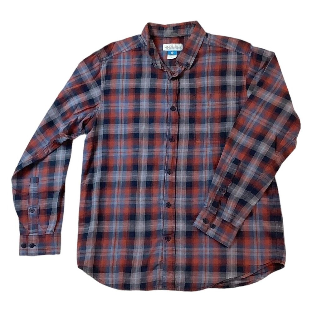 Columbia Shirt Plaid Long Sleeve Button Down Mens Size M